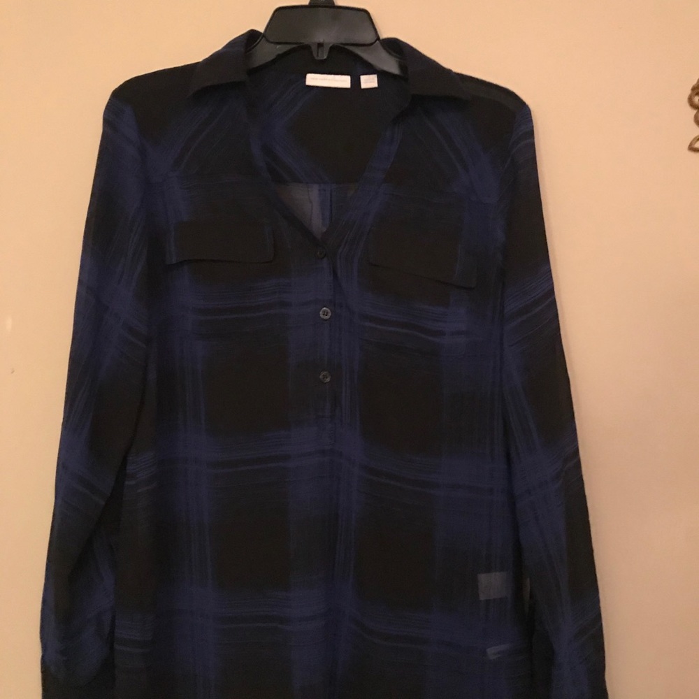 Royal Blue and Black Top